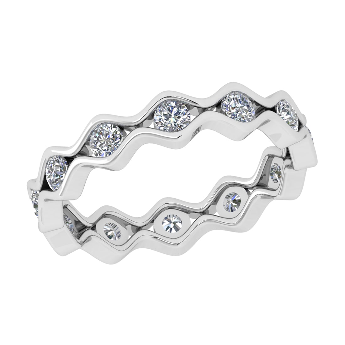 0.82 Ctw VS/SI1 Diamond 14k white Gold Eternity Ring (ALL DIAMOND ARE LAB G (1 of 2)