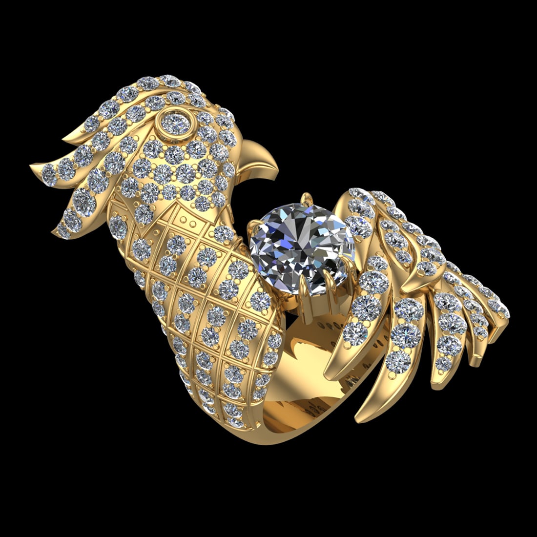 6.99 Ctw VS/SI1 Diamond 10k Yellow Gold Engagement Ring (ALL DIAMOND ARE LA (1 of 2)