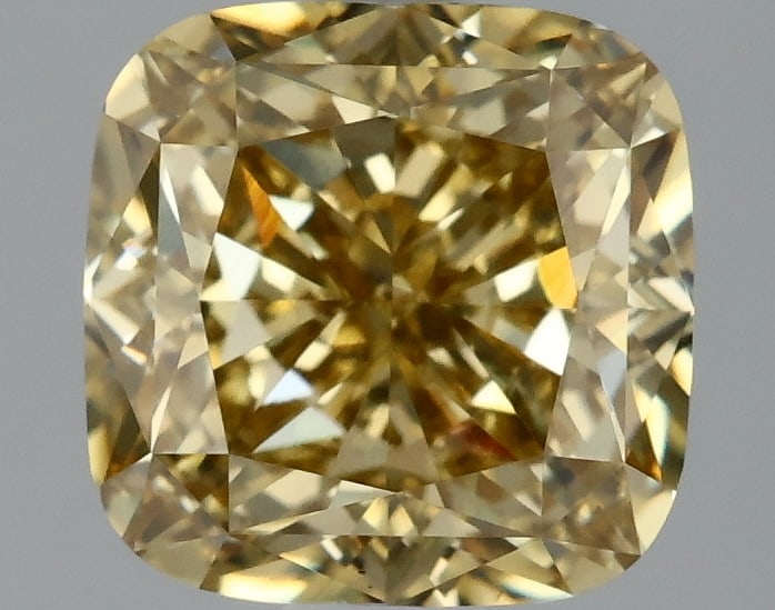 2.06ct Cushion Square Cut Lab Grown Diamond: IGI CertifiedCushion SquareCut Loose Diamond (LAB GROWN) - Weight:2.06 ctw; Color: FANCY INTENSE YELLOW; Clarity: VS1 #3SS99133v15