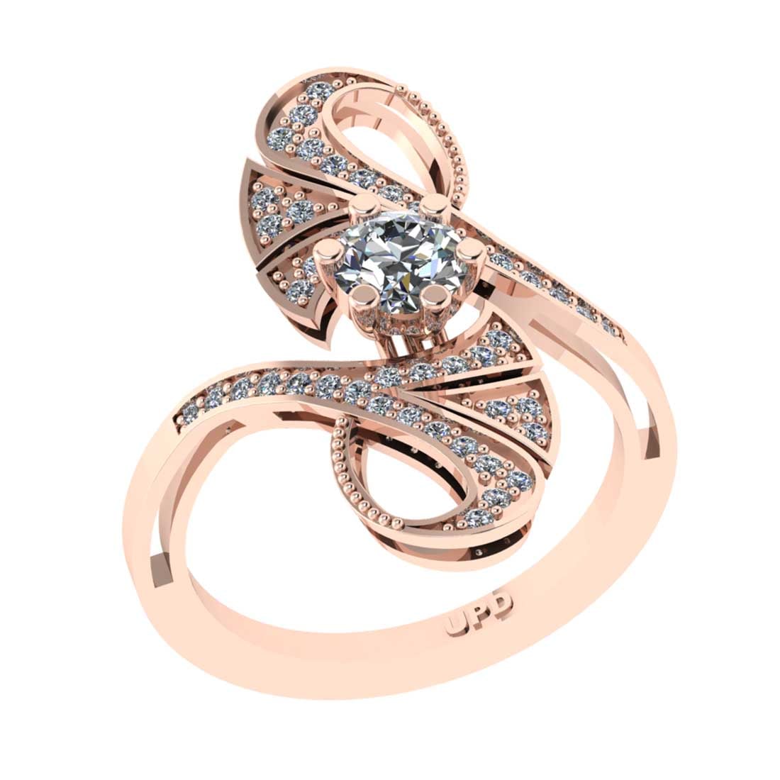 0.73 Ctw VS/SI1 Diamond 10K Rose Gold Engagement Halo Ring: Center Diamond Weight : 0.50 Ctw ( Round Cut) Center Diamond Color :-J-K Center Stone Setting : Prong Clarity : VS/SI1 Total Weight Of Ctw 0.23 Ctw Color : J-K Clarity : VS/SI1 Stone Setting : Prong M