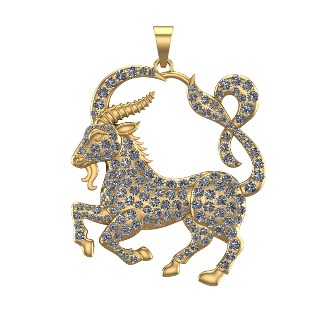 5.38 Ctw SI1/SI2 Diamond Prong Set 14k Yellow Gold Zodiac Signs Theme Penda (1 of 1)