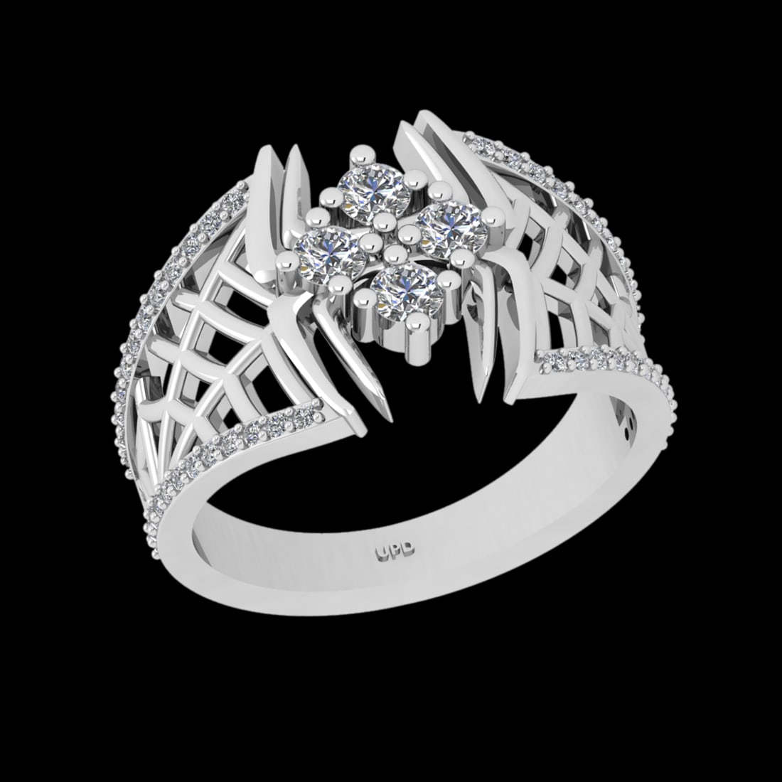 0.64 Ctw VS/SI1 Diamond Prong Set 18K White Gold Engagement Ring: Center Diamond Weight :-:0.40 Ctw ( Round Cut) Color :- G-H Clarity : VS/SI1 Center Stone Setting : Prong Side Diamond Weight Of Ctw 0.24 Ctw Color : G-H Clarity : VS/SI1 Stone Setting : Prong Metal