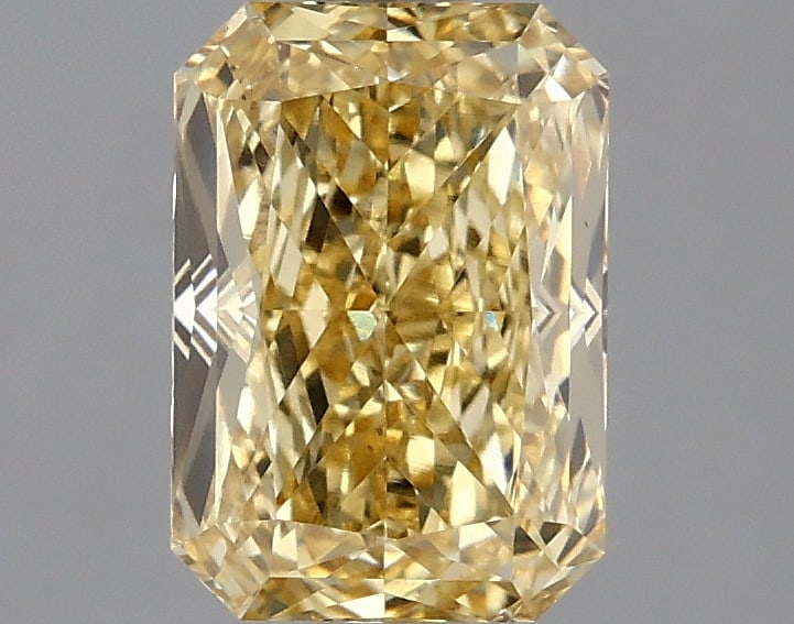 1.89ct Radiant Cut Lab Grown Diamond: IGI CertifiedRadiantCut Loose Diamond (LAB GROWN) - Weight:1.89 ctw; Color: Fancy Vivid Yellow; Clarity: VVS2 #3SS98989v15