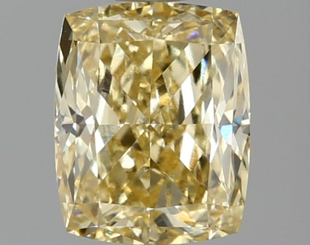 2.13 ctw. VS1 IGI Certified Cushion Cut Loose Diamond (LAB GROWN): IGI Certified Cu Cut Loose Diamond (LAB GROWN) - Weight :- 2.13 ctw; Color :- Fancy Intense Yellow; Clarity :-VS1 #3SS24093v15