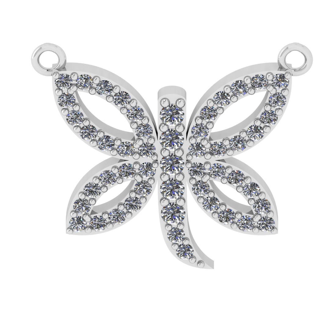 0.63 Ctw VS/SI1 Diamond 14k white Gold Pendant (ALL DIAMOND ARE LAB GROWN ) (1 of 1)