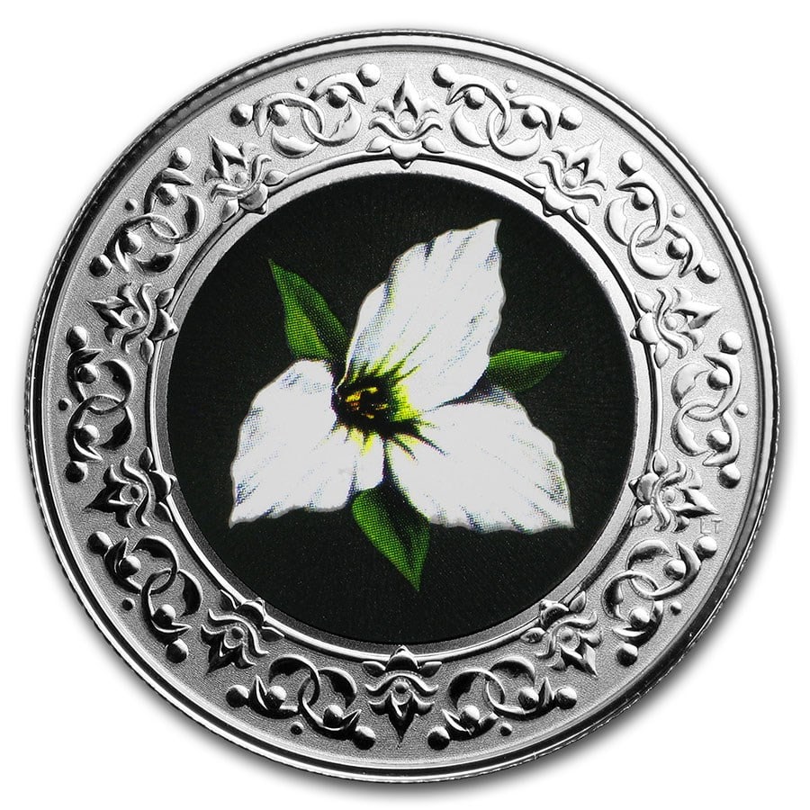 2020 RCM 1/4 oz Ag $3 Floral Emblems - Ontario: White Trillium: 2020 RCM 1/4 oz Ag $3 Floral Emblems - Ontario: White Trillium #3SS98503v15