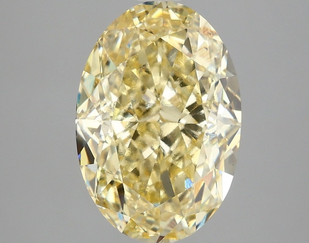 4.06ct Oval Cut Lab Grown Diamond: IGI CertifiedOvalCut Loose Diamond (LAB GROWN) - Weight:4.06 ctw; Color: Fancy Intense Yellow; Clarity: VS1 #3SS98861v15