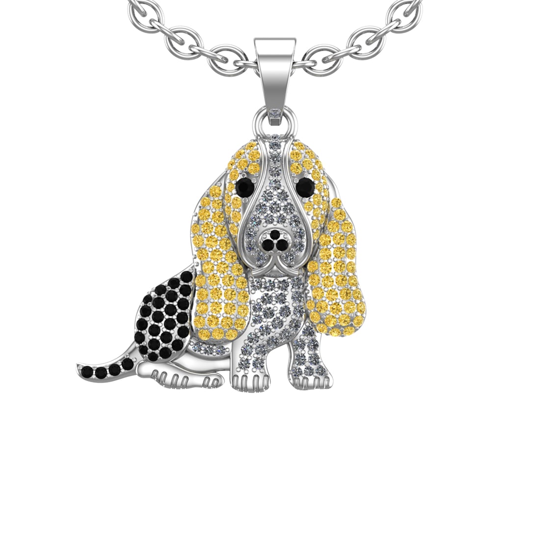 1.55 Ctw VS/SI1 Treated Fancy Black,Yellow, Diamond 14K White Gold Hip Hop: Color Diamond weight :- 1.10 ctw Color :-Treated Fancy Black,Yellow, Diamond Setting : Prong Clarity : VS/SI1 Total Diamond Weight : 0.45 Ctw (Round cut) Center Diamond Color :- J-K Center Clarity :