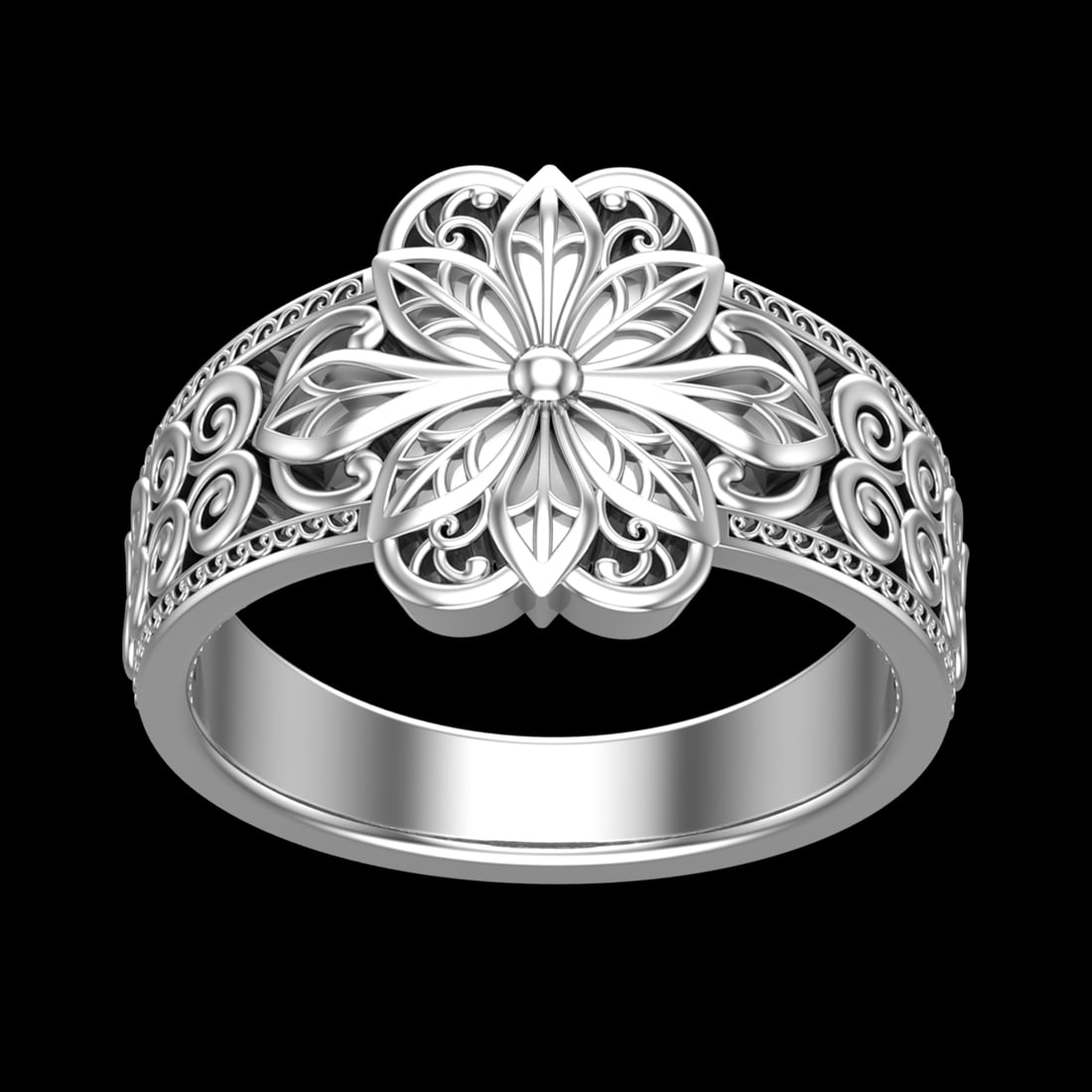 Flower Sophisticated Filigree theme 10k Yellow Gold Engagement?Ring (ALL DI: Flower Sophisticated Filigree theme Gold Weight Approx :- 4.50 gram 10k Yellow Gold?Engagement?Ring (ALL DIAMOND ARE LAB GROWN #3SS65706v15
