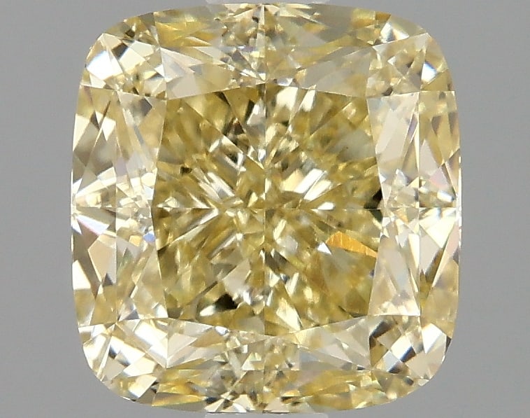 2.11ct Cushion Square Cut Lab Grown Diamond: IGI CertifiedCushion SquareCut Loose Diamond (LAB GROWN) - Weight:2.11 ctw; Color: Fancy Intense Yellow; Clarity: VS1 #3SS99136v15