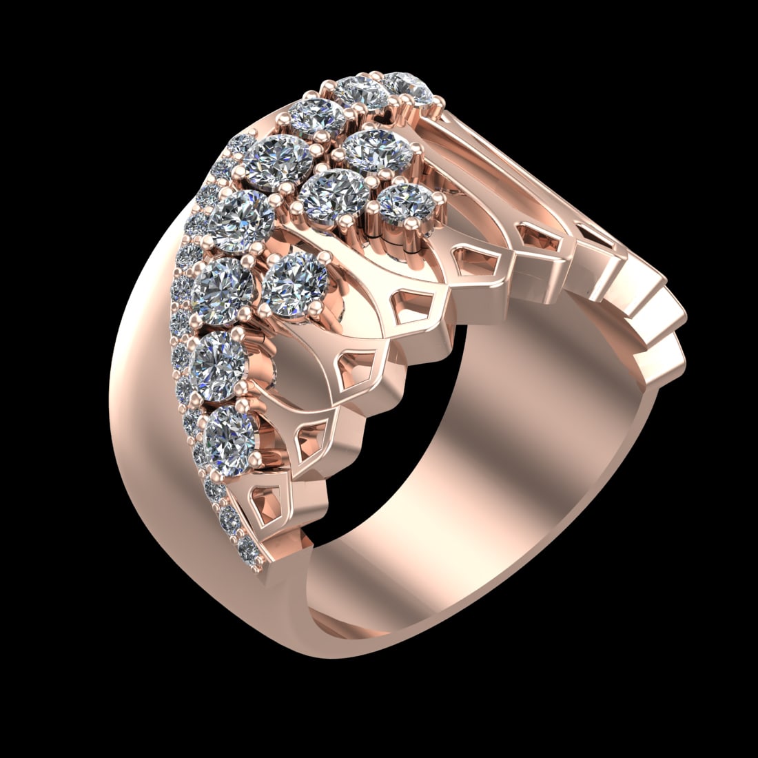 1.31 Ctw VS/SI1 Diamond 10k Rose Gold Engagement Ring (ALL DIAMOND ARE LAB: Total Daimond Weight :-1.31 Ctw Color : J-k Clarity : VS/SI1 Setting : Prong Metal Weight : Approx 17.81 gram 10k Rose Gold Engagement Ring Current Size 8(ALL DIAMOND ARE LAB GROWN ) #3SS23373v15
