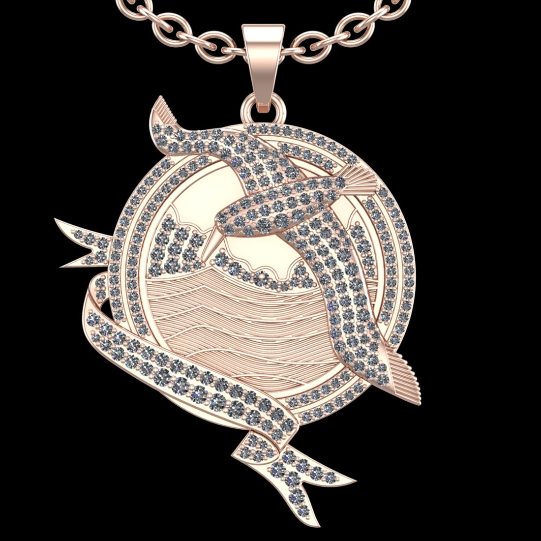 1.91 Ctw VS/SI1 Diamond 10k Rose Gold Birds theme Pendant (ALL DIAMOND ARE: Total Diamond Weight :-1.91 Ctw (Round cut) Color :- J-K Clarity : VS/SI1 Setting : Prong Metal Weight : Approx 23.60gram 10k Rose Gold Birds theme Pendant (ALL DIAMOND ARE LAB GROWN) #3SS90200v12