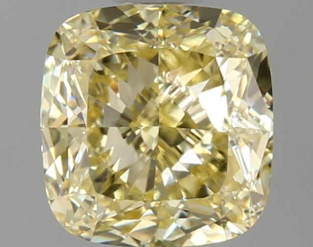 1.56ct Cushion Square Cut Lab Grown Diamond: IGI CertifiedCushion SquareCut Loose Diamond (LAB GROWN) - Weight:1.56 ctw; Color: Fancy Yellow; Clarity: VVS2 #3SS99109v15