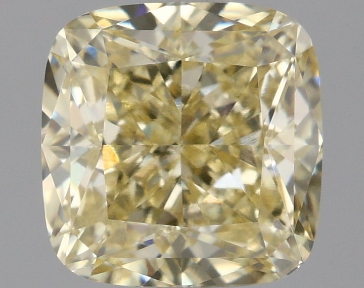 1.6 ctw. VVS2 IGI Certified Cushion Q Cut Loose Diamond (LAB GROWN): IGI Certified Cusq Cut Loose Diamond (LAB GROWN) - Weight :- 1.6 ctw; Color :- Fancy Intense Yellow; Clarity :-VVS2 #3SS23973v15