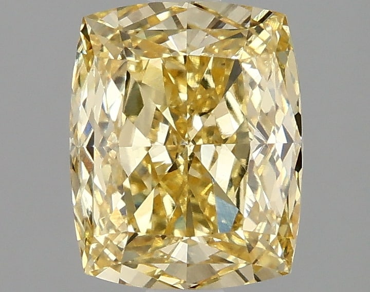 2.12ct Cushion Cut Lab Grown Diamond: IGI CertifiedCushionCut Loose Diamond (LAB GROWN) - Weight:2.12 ctw; Color: Fancy Intense Yellow; Clarity: VVS2 #3SS98808v15