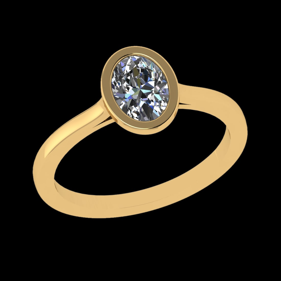 0.75 Ctw VS/SI1 Diamond 10k Yellow Gold Solitaire Ring (ALL DIAMOND ARE LAB (1 of 2)