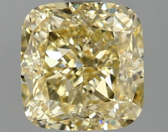 2.08 ctw. VVS2 IGI Certified Cushion Q Cut Loose Diamond (LAB GROWN): IGI Certified Cusq Cut Loose Diamond (LAB GROWN) - Weight :- 2.08 ctw; Color :- Fancy Intense Yellow; Clarity :-VVS2 #3SS24061v15