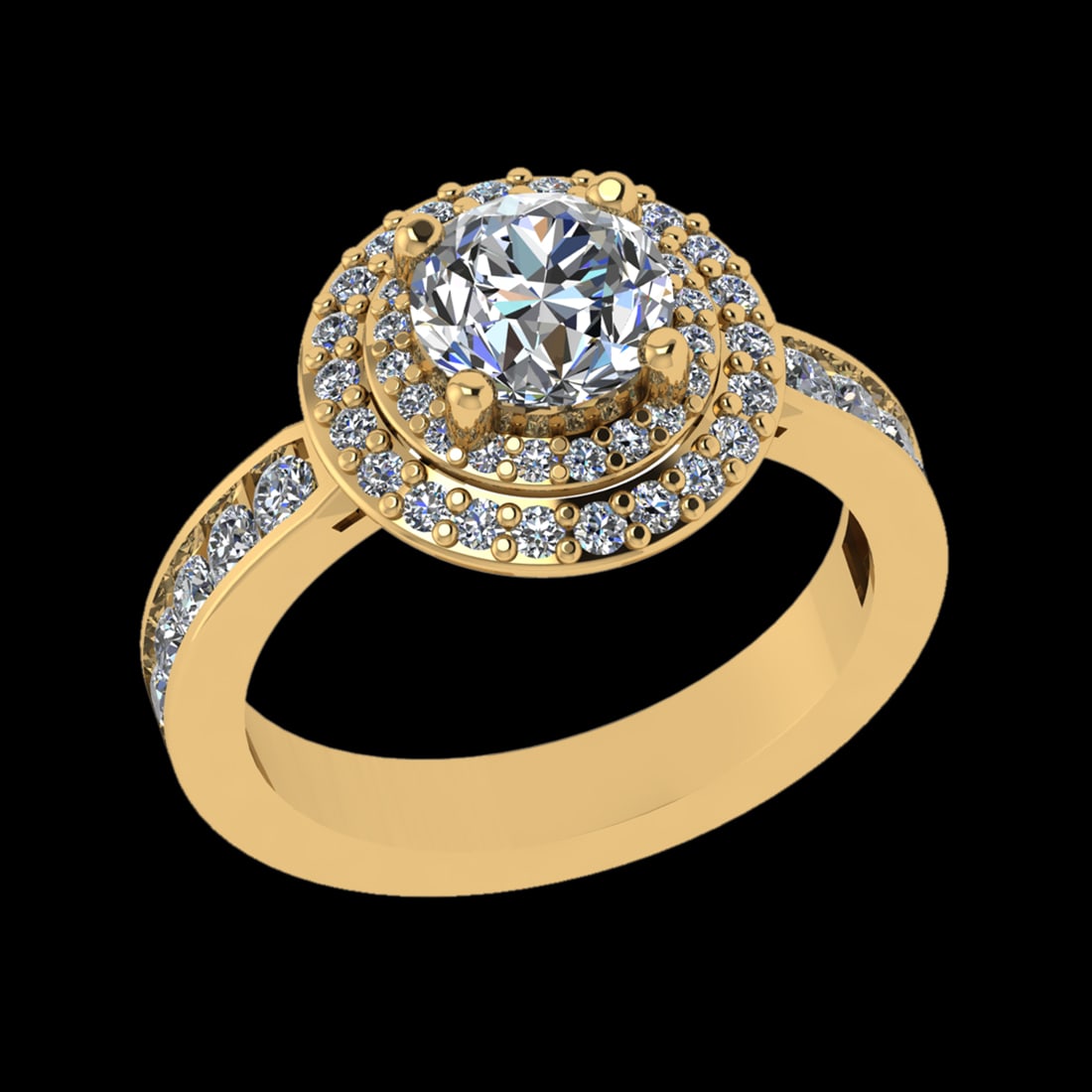 2.11 Ctw VS/SI1 (ALL DIAMOND ARE LAB GROWN ) Diamond 10k Yellow Gold Engage: Center Daimond Weight :-1.25 Ctw ( Round Cut) Color : J-K Clarity : VS/SI1 (ALL DIAMOND ARE LAB GROWN ) Side Diamond Weight Of Ctw 0.86 Ctw Color : J-K Clarity : VS/SI1 (ALL DIAMOND ARE LAB GROWN ) Da