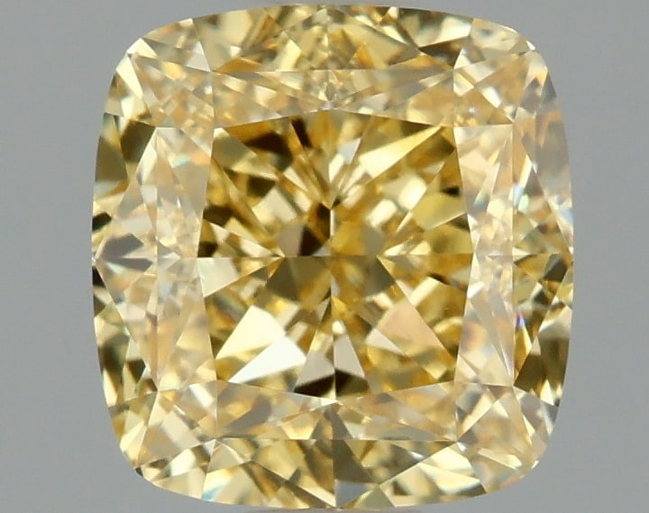 1.95ct Cushion Square Cut Lab Grown Diamond: IGI CertifiedCushion SquareCut Loose Diamond (LAB GROWN) - Weight:1.95 ctw; Color: Fancy Vivid Yellow; Clarity: VS1 #3SS99158v15