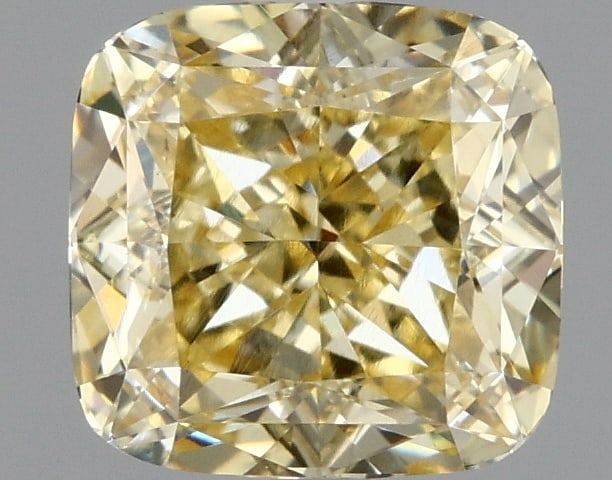 1.57 ctw. VVS2 IGI Certified Cushion Q Cut Loose Diamond (LAB GROWN): IGI Certified Cusq Cut Loose Diamond (LAB GROWN) - Weight :- 1.57 ctw; Color :- Fancy Intense Yellow; Clarity :-VVS2 #3SS23941v15