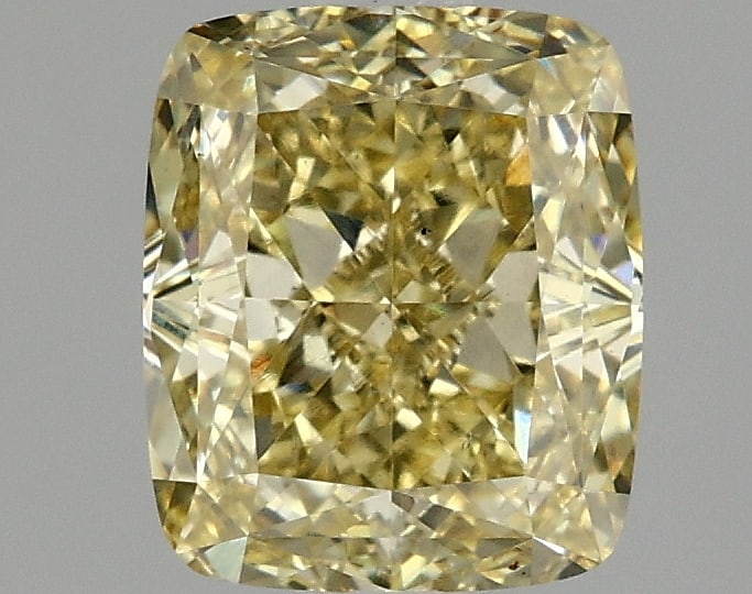 2.13ct Cushion Cut Lab Grown Diamond: IGI CertifiedCushionCut Loose Diamond (LAB GROWN) - Weight:2.13 ctw; Color: Fancy Intense Yellow; Clarity: VS1 #3SS98832v15