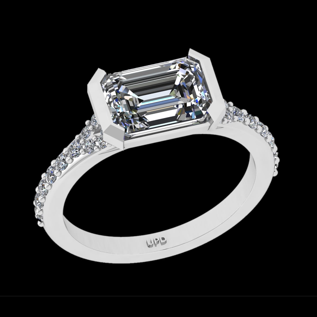 1.99 Ctw VS/SI1 Diamond 10k White Gold Engagement Ring (ALL DIAMOND ARE LAB: Center Diamond Weight :-1.75 Ctw ( Emerald cut) Color :- J-K Clarity : VS/SI1 Center Stone Setting : Prong Side Diamond Weight Of Ctw 0.24 Ctw Color : J-K Clarity : VS/SI1 Stone Setting : Prong Metal