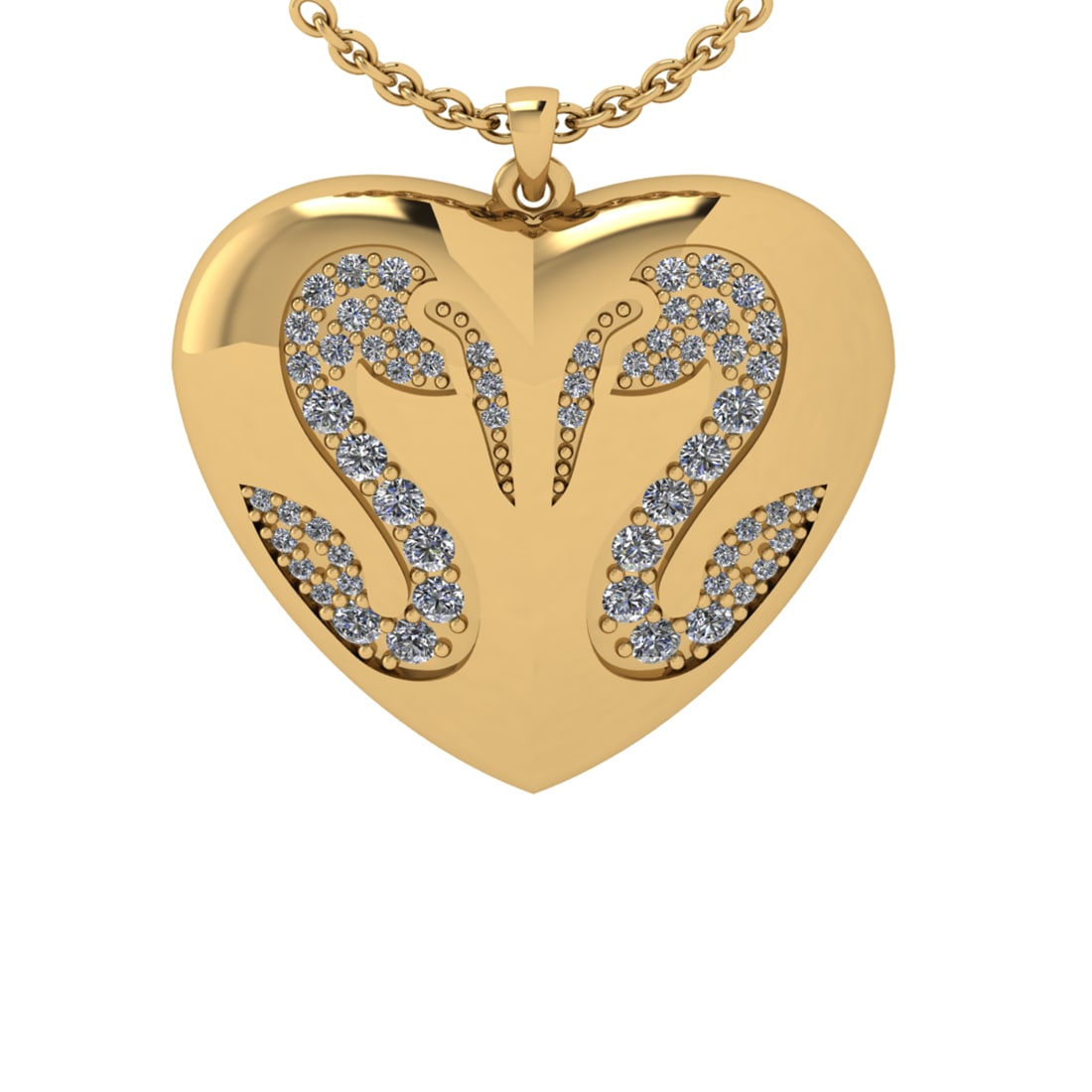 0.36 Ctw VS/SI1 Diamond 14k Yellow Gold Pendant (ALL DIAMOND ARE LAB GROWN) (1 of 1)
