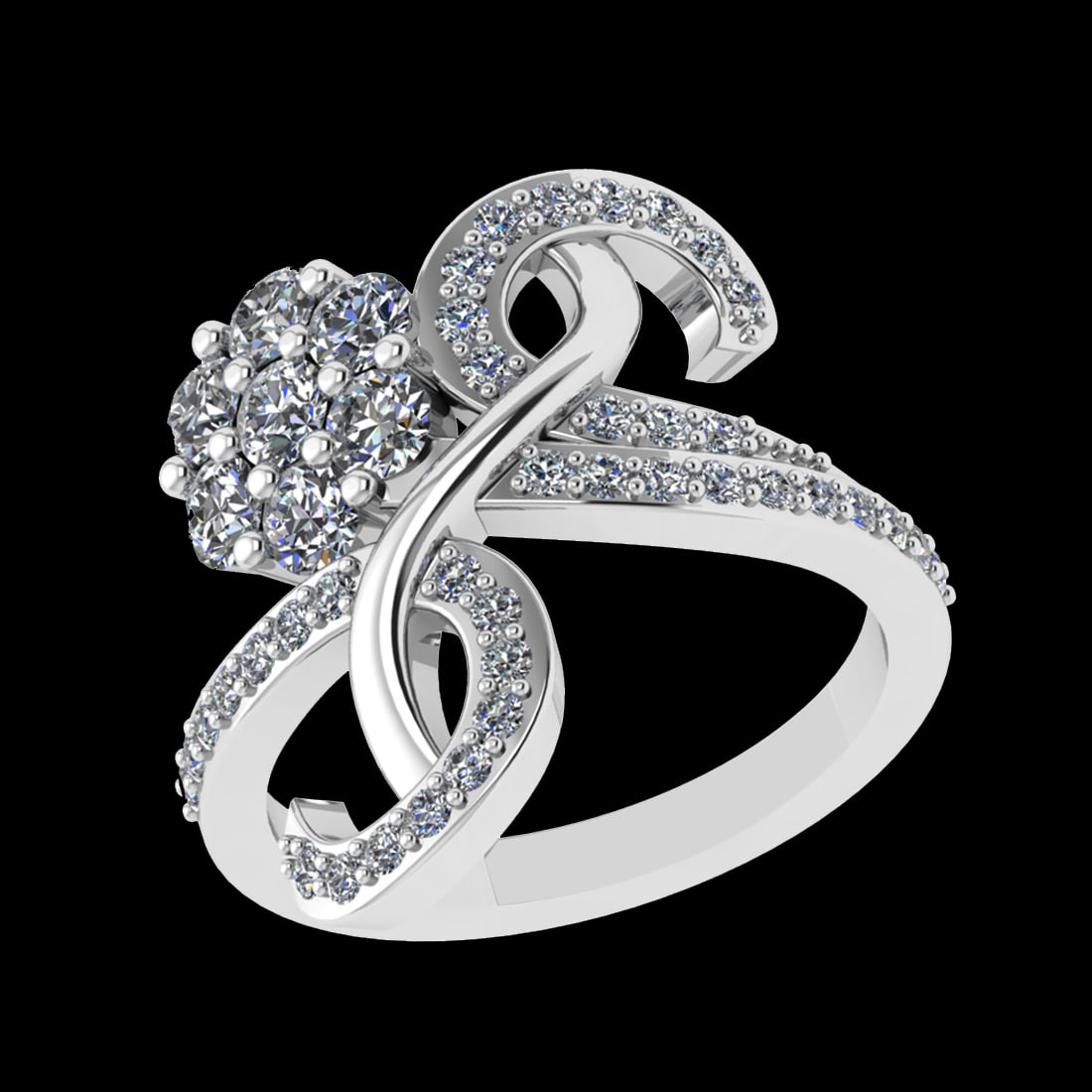 1.34 Ctw SI1/SI2Diamond Prong Set 10k white Gold Engagement Ring: Center Daimond Weight :-0.77 Ctw ( Round Cut) Color : J-K Clarity : SI1/SI2 Side Diamond Weight Of Ctw 0.57 Ctw Color : J-K Clarity : SI1/SI2 Daimond Setting : Prong Metal Weight : Approx 5.95 gram 10