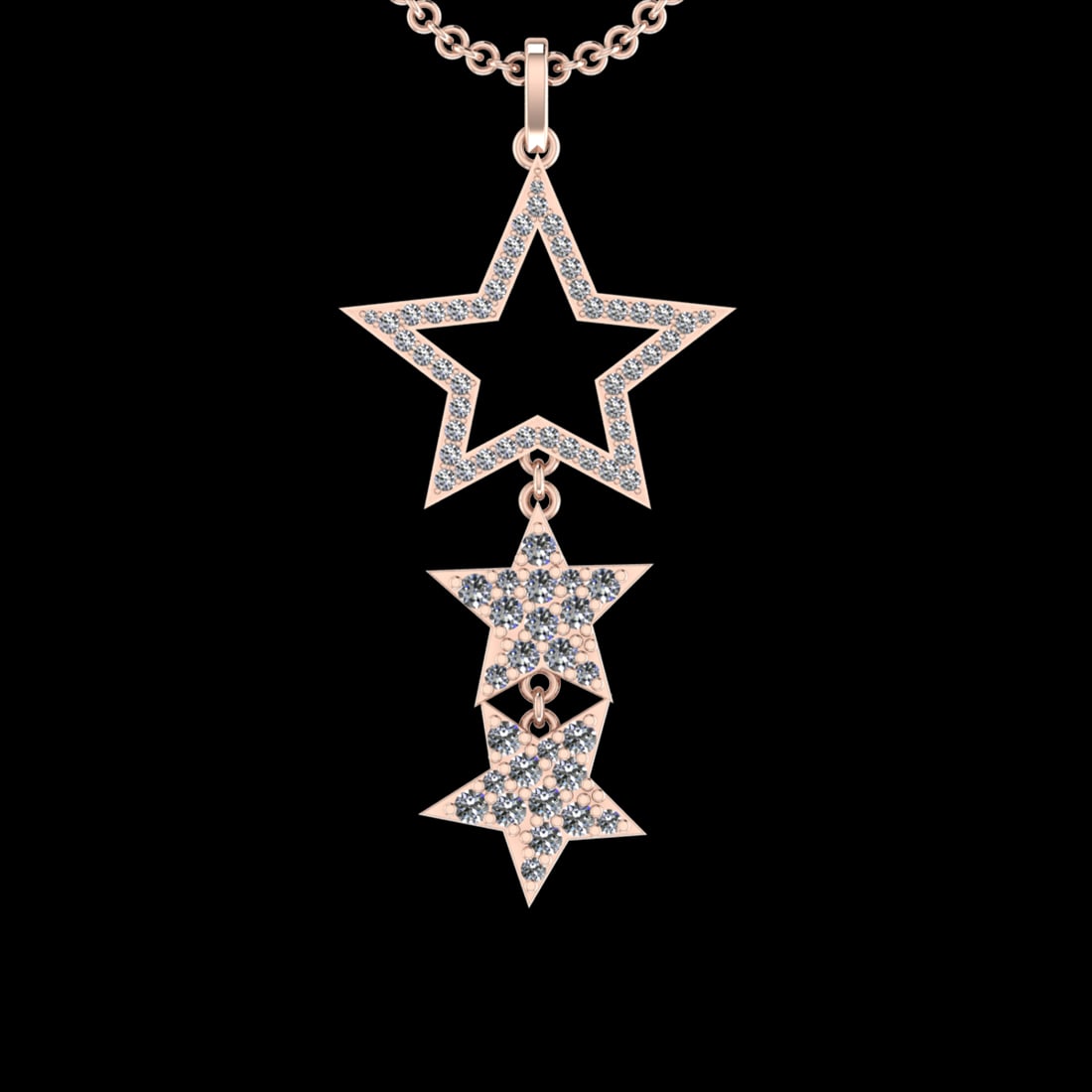 2.28 Ctw VS/SI1 Diamond 10k Rose Gold Christmas Theme Pandant (ALL DIAMOND: Total Daimond Weight :-2.28 Ctw Color : G-H Clarity : VS/SI1 Setting : Prong Metal Weight : Approx 5.61 gram 10k Yellow Gold Christmas Theme Pandant (ALL DIAMOND ARE LAB GROWN ) #3SS97423v12
