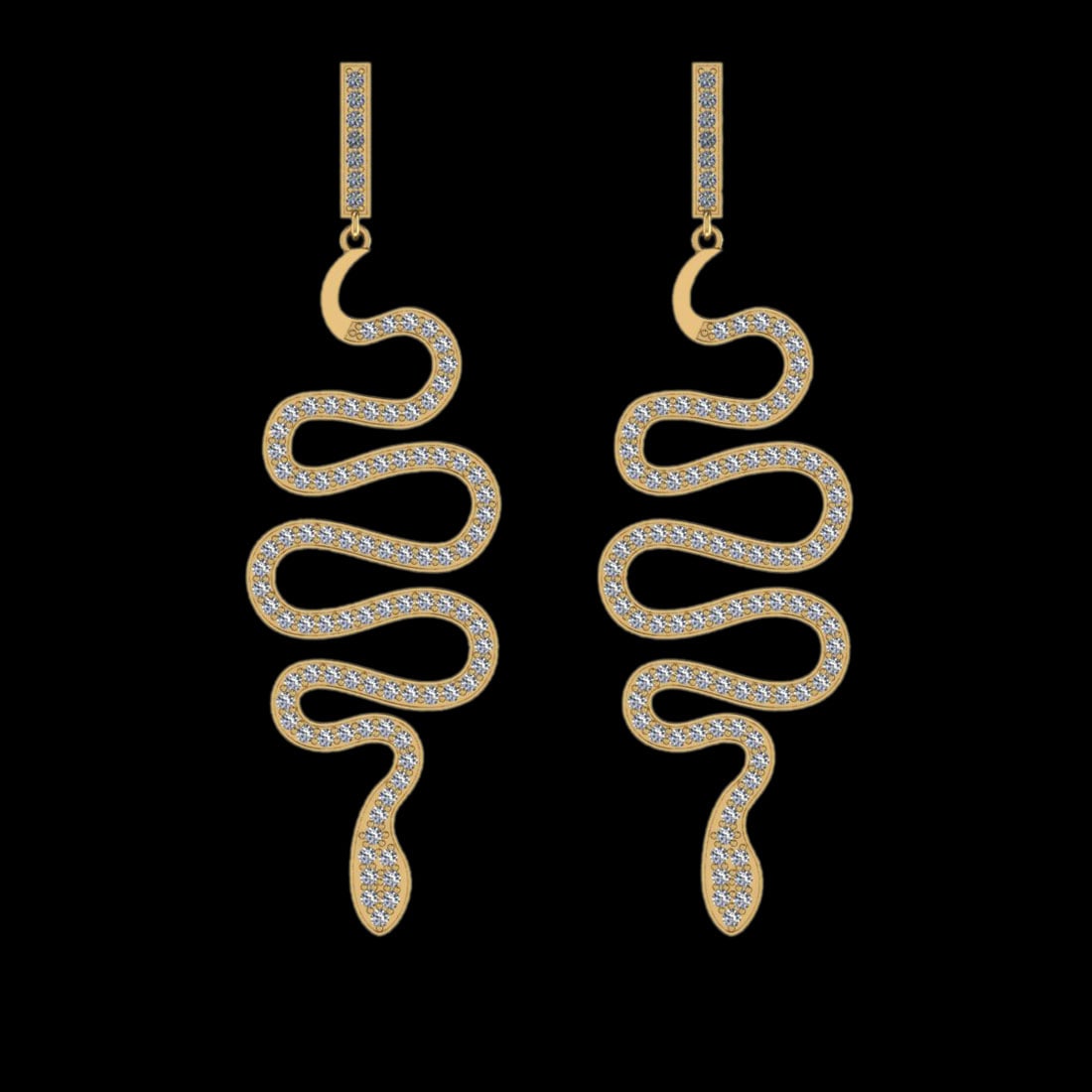 1.52 Ctw VS/SI1 Diamond 10K Yellow Gold Dangling Earrings: Diamond Weight : 1.52 Ctw ( Round Cut ) Diamond Stone Color : J-K Stone Clarity : VS/SI1 Stone Setting : Prong Metal Weight : Approx 9.30 Gram 10K Yellow Gold Dangling Earrings (ALL DIAMOND ARE LAB