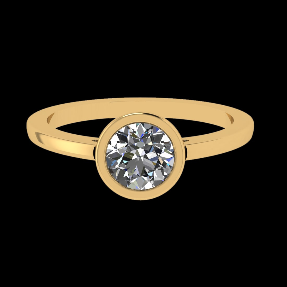 0.84 Ctw VS/SI1 Diamond Prong Set 10K Yellow Gold Solitaire Ring (ALL DIAMO (1 of 1)