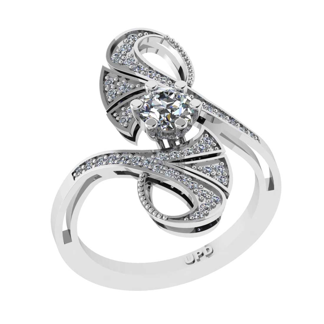 0.73 Ctw VS/SI1 Diamond 10K White Gold Engagement Halo Ring: Center Diamond Weight : 0.50 Ctw ( Round Cut) Center Diamond Color :-J-K Center Stone Setting : Prong Clarity : VS/SI1 Total Weight Of Ctw 0.23 Ctw Color : J-K Clarity : VS/SI1 Stone Setting : Prong M