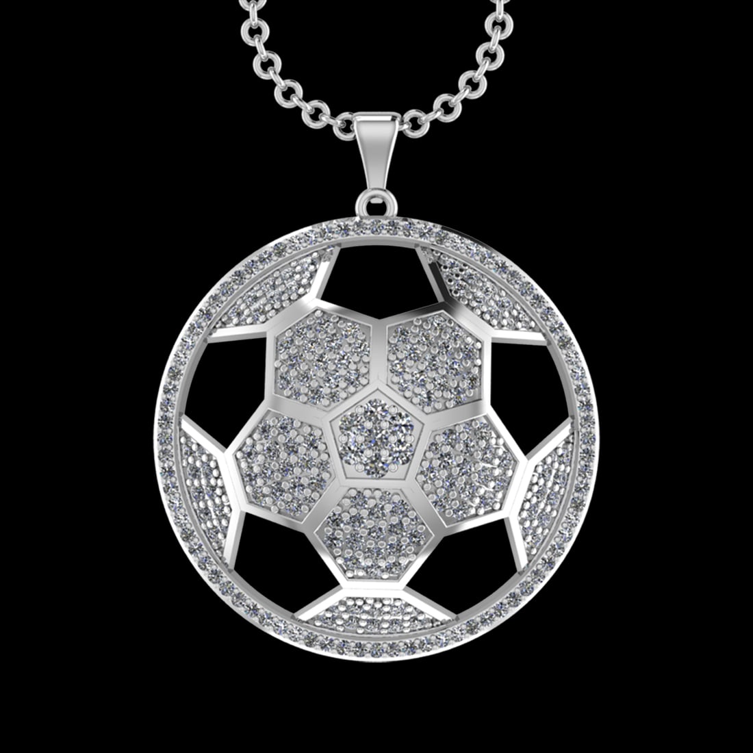 3.75 Ctw VS/SI1 Diamond 14 K White Gold Necklace(ALL DIAMOND ARE LAB GROWN: Total Diamond Weight : 3.75 Ctw (Round cut) Center Diamond Color :- G-H Center Clarity : VS/SI1 Stone Setting : Prong Metal Weight : Approx 13.80 Gram 14 K White Gold Necklace(ALL DIAMOND ARE LAB