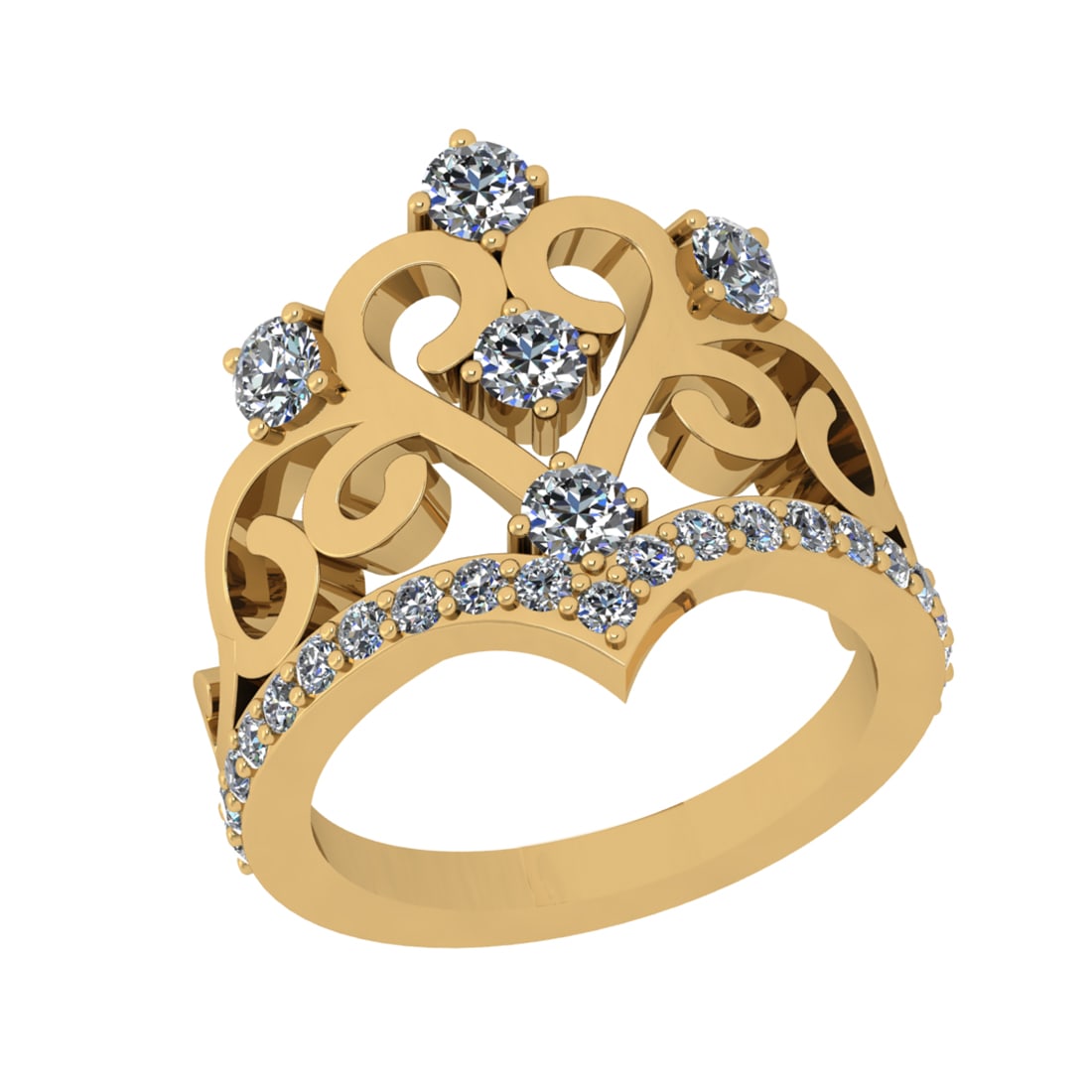 1.09 Ctw SI2/SI1 Diamond Prong Set 14k Yellow Gold Engagement Ring: Total Daimond Weight :-1.09 Ctw Color : G-H Clarity : SI2/SI1 Setting : Prong Metal Weight : Approx 6.06 gram 14k Yellow Gold Engagement Ring Current Ring Size 6 (ALL DIAMOND ARE LAB GROWN )
