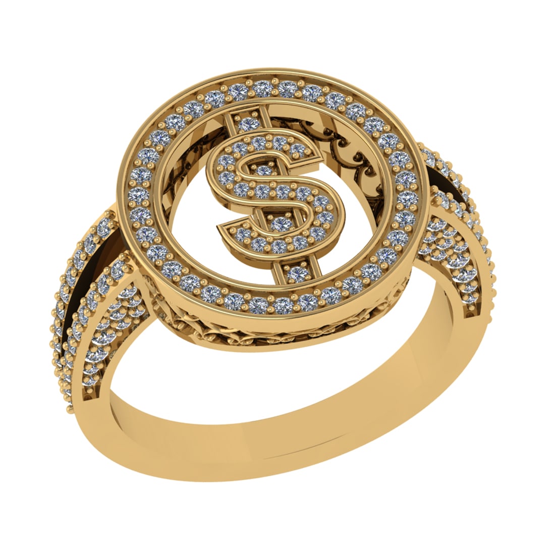 0.59 Ctw VS/SI1 Diamond Prong Set 14k Yellow Gold Ring (ALL DIAMOND ARE LAB: Total Daimond Weight :-0.59 Ctw Color : G-H Clarity : VS/SI1 Setting : Prong Metal Weight : Approx 5.48 gram 14k Yellow Gold Ring Current Size 6 (ALL DIAMOND ARE LAB GROWN ) #3SS73255v14