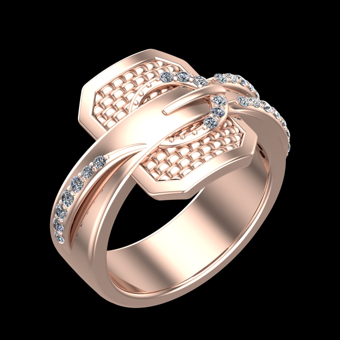0.40 Ctw SI2/SI1 Diamond 10k Rose Gold Engagement Ring (ALL DIAMOND ARE LAB (1 of 2)