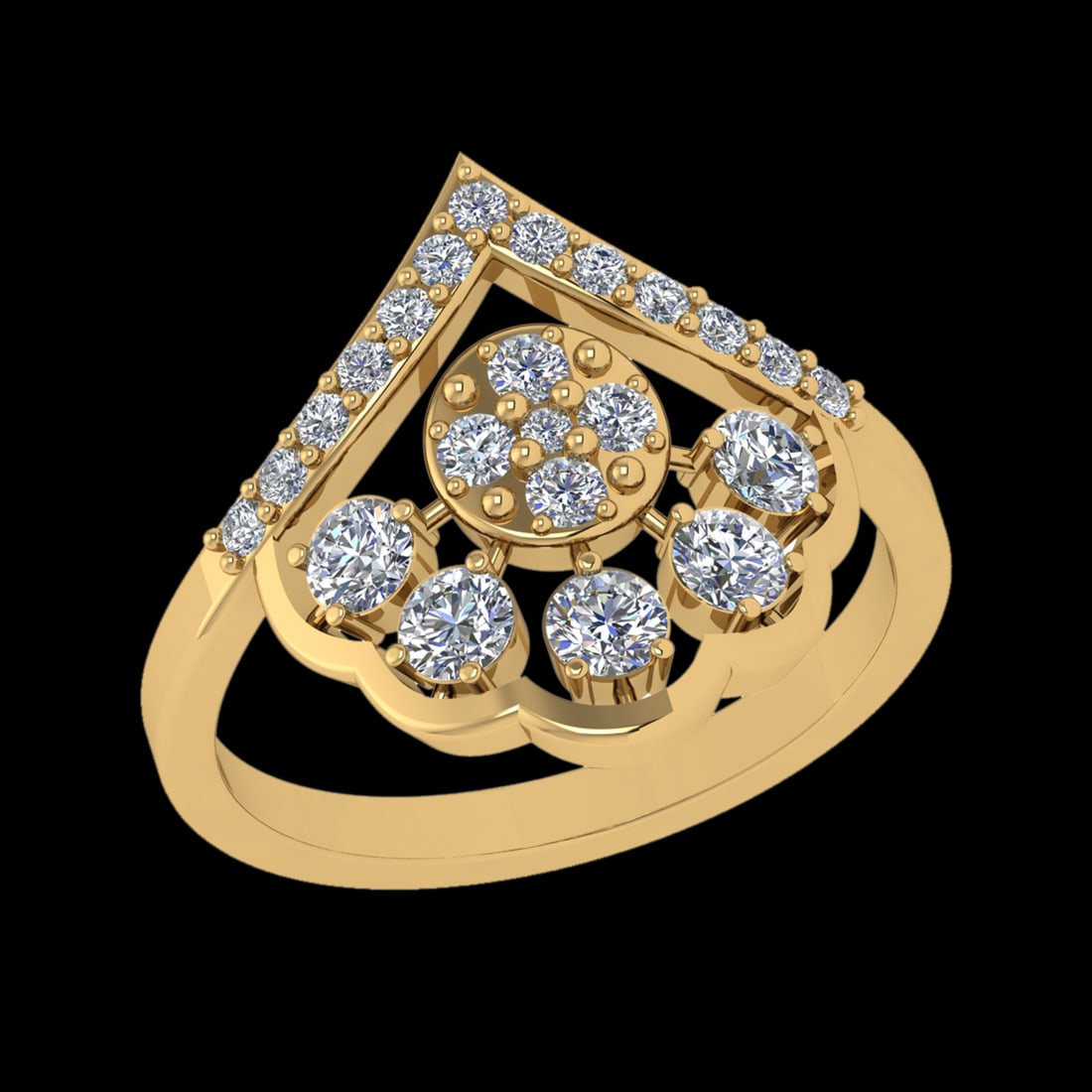 0.89 Ctw VS/SI1 Diamond Prong Set 18K Yellow Gold Engagement Ring: Total Daimond Weight :-0.89 Ctw Color : G-H Clarity : VS/SI1 Setting : Prong Metal Weight : Approx 3.99 gram 18K Yellow Gold Engagement Ring Current Ring Size 6 (ALL DIAMOND ARE LAB GROWN )