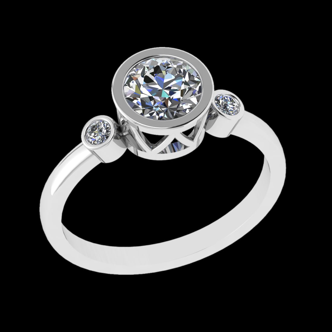 0.91 Ctw VS/SI1 Diamond 10k white Gold Engagement Ring (ALL DIAMOND ARE LAB: Center Daimond Weight :-0.84 Ctw ( Round Cut) Color : J-k Clarity : VS/SI1 Side Diamond Weight Of Ctw 0.07 Ctw Color : J-k Clarity : VS/SI1 Daimond Setting : Prong Metal Weight : Approx 2.40 gram 10k 