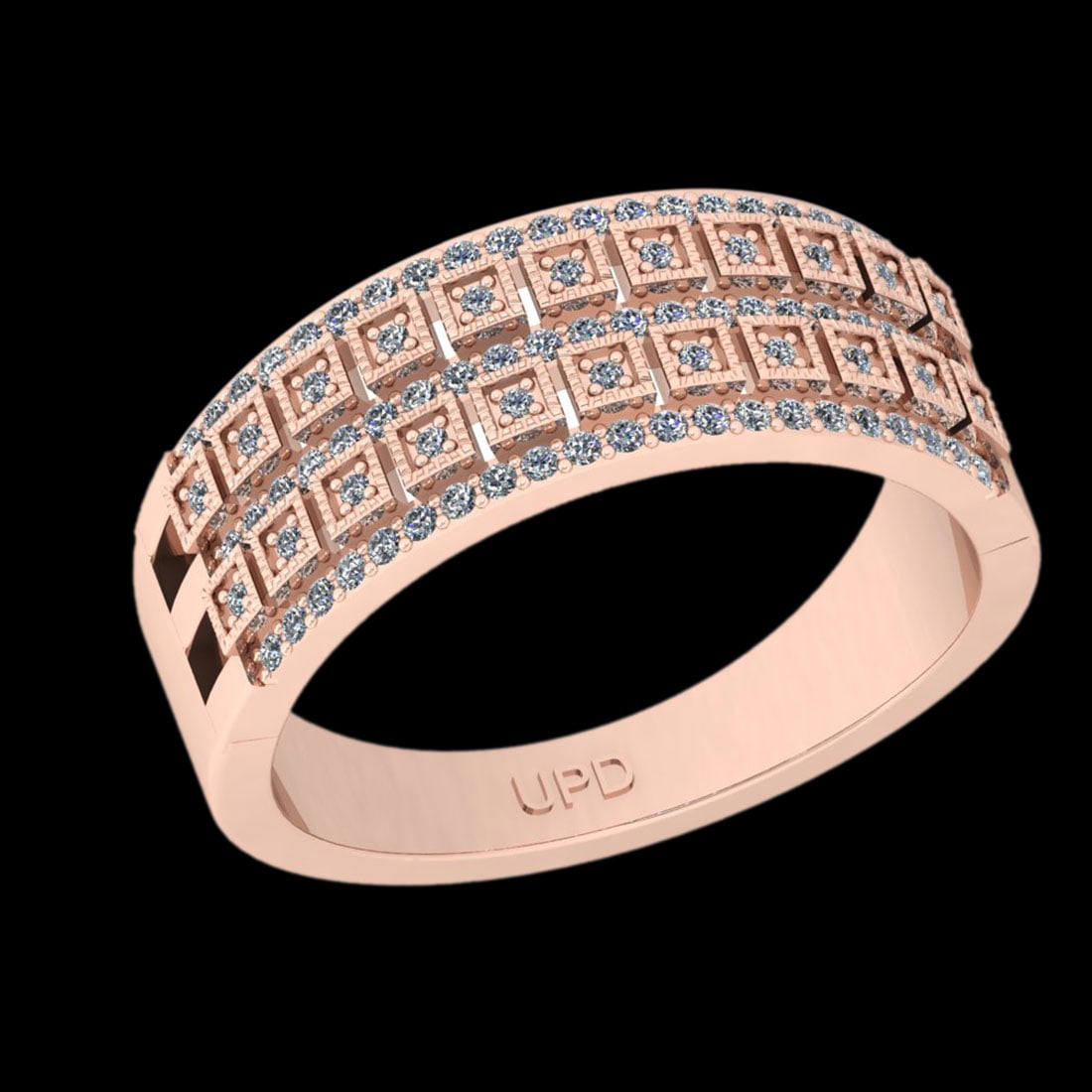 0.37 Ctw VS/SI1 Diamond Style Channel Set 10K Rose Gold Groom s Wedding Ban: Diamond Weight : 0.37 Ctw (Princess & Round Cut ) Diamond Stone Color : J-K Stone Clarity : VS/SI1 Stone Setting : Channel Metal Weight : Approx 4.90 Gram 10K Rose Gold Groom s Wedding Band Ring