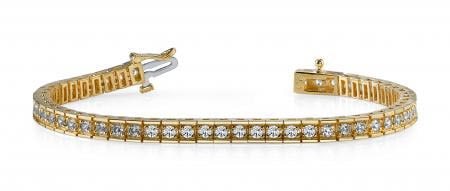 14KT YELLOW GOLD 2 CTW G-H VS2/SI1 BOX LINK DIAMOND TENNIS BRACELET: 14KT YELLOW GOLD 2 CTW G-H VS2/SI1 BOX LINK DIAMOND TENNIS BRACELET #3SS20140v5