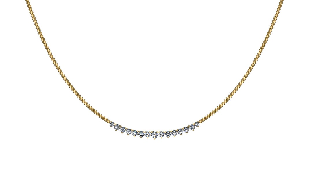 1.06 Ctw SI2/I1 Diamond 14K Yellow Gold Slide Necklace: Center Diamond Weight : 1.06 Ctw (Round Cut) Center Diamond Color :- J-K Center Clarity : SI2/I1 Stone Setting : Metal Weight : Approx 13.60 Gram 14K Yellow Gold Slide Necklace T3-1GSN #3SS59833v7