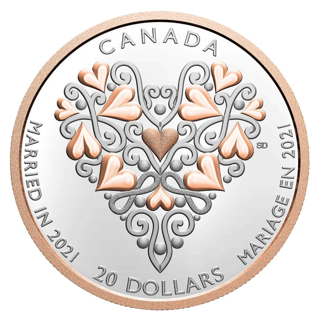 2021 $20 Best Wishes on Your Wedding Day! - Pure Silver Coin (1 of 1)