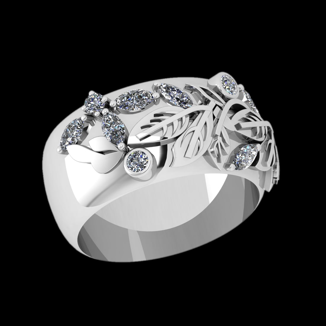 0.70 Ctw VS/SI1 Diamond Prong Set 10k white Gold Engagement Ring: Total Daimond Weight :-0.70 Ctw ( Round &Marquise ) Color : J-K Clarity : VS/SI1 Setting : Prong Metal Weight : Approx 8.46 gram 10k White Gold Engagement Ring Current Ring Size 6 (ALL DIAMOND ARE