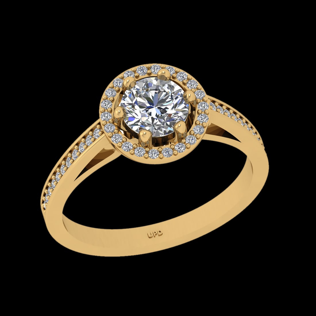 1.25 Ctw VS/SI1 Diamond 18K Yellow Gold Engagement Ring (ALL DIAMOND ARE LA: Center Diamond Weight :-:1.00 Ctw ( Round Cut) Color :- G-H Clarity : VS/SI1 Center Stone Setting : Prong Side Diamond Weight Of Ctw 0.25 Ctw Color : G-H Clarity : VS/SI1 Stone Setting : Prong Metal