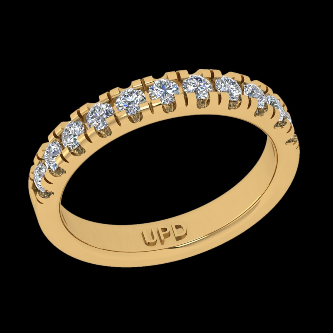 0.50 Ctw VS/SI1 Diamond Prong Set 10K Yellow Gold Eternity Band Ring (ALL D: Total Diamond Weight :-0.50 Ctw (Round cut) Color :- J-K Clarity : VS/SI1 Setting : Prong Metal Weight : Approx 3.30gram 10K Yellow Gold Eternity Band Ring Current Ring Size-6 (ALL DIAMOND ARE LAB