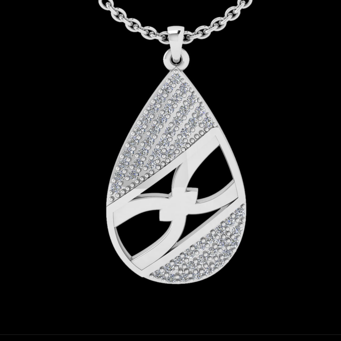 0.27 Ctw VS/SI1 Diamond 10k White Gold Pandant (ALL DIAMOND ARE LAB GROWN) (1 of 1)