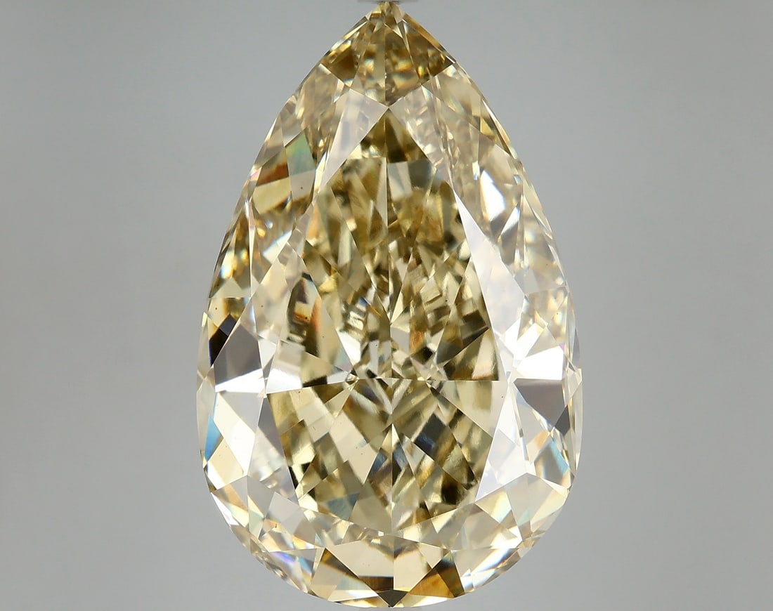 16.13 ctw. VS1 IGI Certified Pear Cut Loose Diamond (LAB GROWN): IGI Certified Pe Cut Loose Diamond (LAB GROWN) - Weight :- 16.13 ctw; Color :- Fancy Intense Yellow; Clarity :-VS1 #3SS24281v15