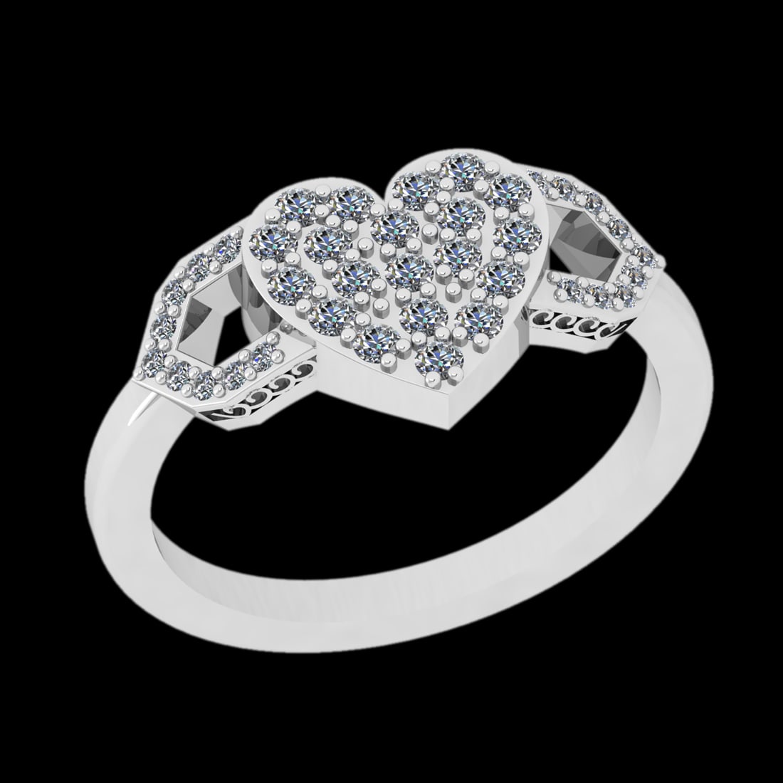 0.42 Ctw VS/SI1 Diamond Prong Set 10k white Gold Engagement Ring: Total Daimond Weight :-0.42 Ctw Color : J-K Clarity : VS/SI1 Setting : Prong Metal Weight : Approx 4.68 gram 10k White Gold Engagement Ring Current Ring Size 6 (ALL DIAMOND ARE LAB GROWN ) #3SS97438v1