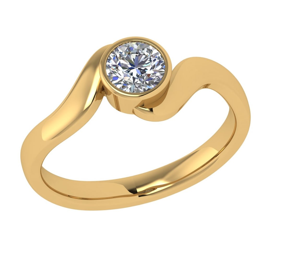 0.50 Ctw SI2/SI1 Diamond Bezel Set 14k Yellow Gold Solitaire Ring: Center Daimond Weight :-0.50 Ctw ( Round Cut) Color : G-H Clarity : SI2/SI1 Daimond Setting : Bezel Metal Weight : Approx 3.30 gram 14k Yellow Gold Solitaire Ring Current Ring Size 6 (ALL DIAMOND ARE 