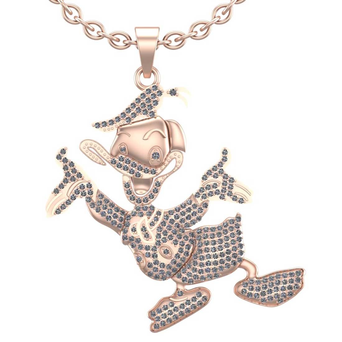1.60 Ctw VS/SI1 Diamond 10K Rose Gold Hip Hop Style Necklace (ALL DIAMOND A: Total Diamond Weight : 1.60 Ctw (Round cut) Center Diamond Color :- J-K Center Clarity : VS/SI1 Stone Setting : Prong Metal Weight : Approx 8.50 Gram 10K Rose Gold Hip Hop Style Necklace (ALL DIAMOND 